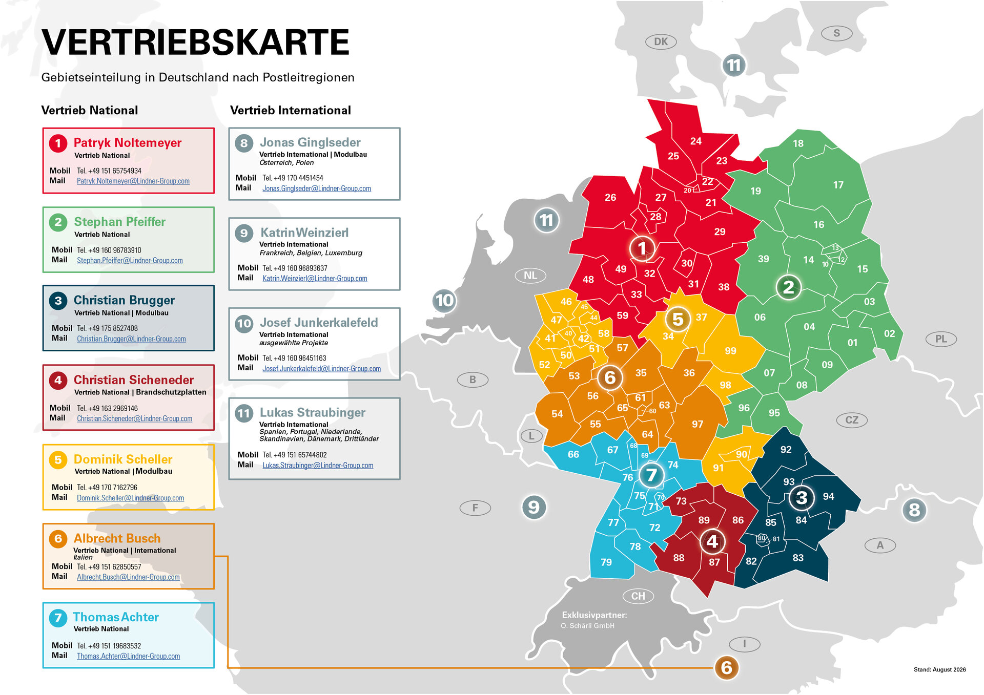 NORIT Gebietskarte Vertrieb NORIT Gebietskarte Vertrieb